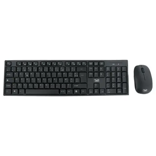 Kit clavier et souris sans fil Classy - 13 raccourcis multim&eacute;dias - R&eacute;cepteur USB unique - Noir - T'NB photo du produit