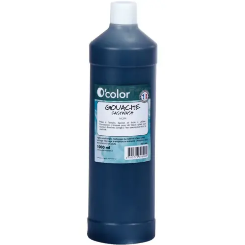 Gouache liquide - 1L - Noir - O'Color photo du produit