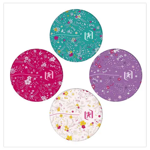 Cahier Flowers 14,8 x 21 cm - 5x5marg&eacute; -120 pages - Oxford photo du produit