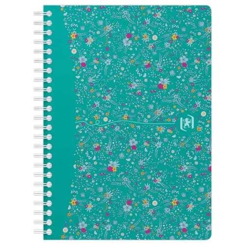 Cahier Flowers 14,8 x 21 cm - 5x5marg&eacute; -120 pages - Oxford photo du produit