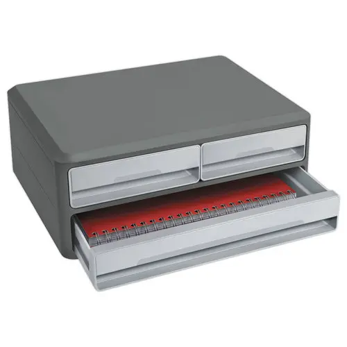 Module 3 tiroirs MOOVUP CEP-gris foncé photo du produit