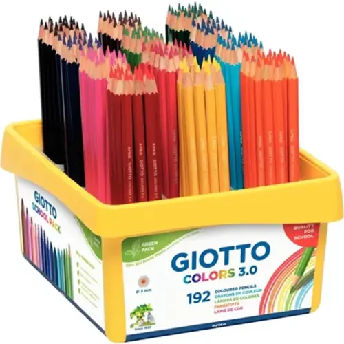 Boîte de 192 crayons de couleur - Corps hexagonal - 12 couleurs - Giotto photo du produit