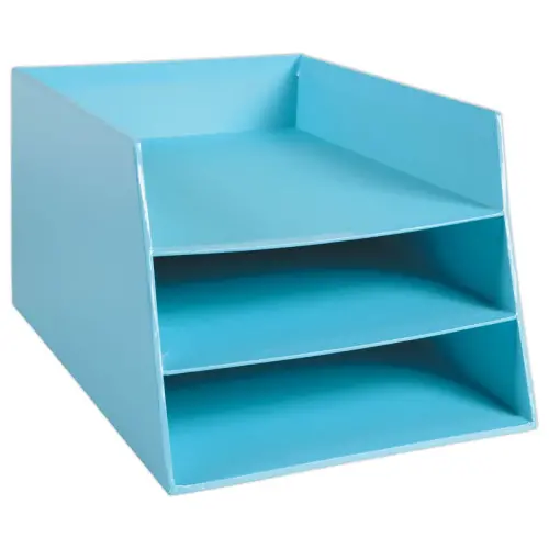 Corbeille &agrave; courrier carton - aquarel bleu clair - Exacompta photo du produit