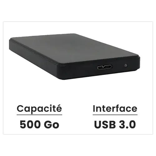 Disque dur externe 500 Go reconditionné photo du produit