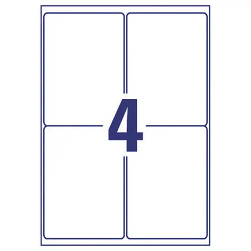 100 Planches d'étiquettes 99,1x139 mm 400étiq/boîte photo du produit