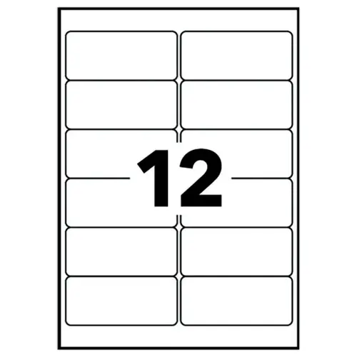 10 Planches d'&eacute;tiquettes 99,1x42,3 mm 120&eacute;tiq/bo&icirc;te photo du produit
