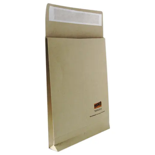 125 Pochettes kraft brun 260x330mm à soufflets (x3) 40mm photo du produit