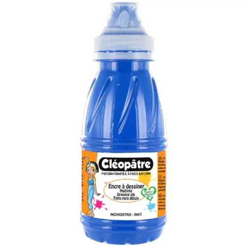 Encre à dessiner - 500 ml - Bleu - Cléopâtre photo du produit