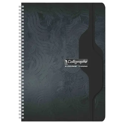 Cahier spirale - 70g - A4 - Séyès - 100 pages - assortis - CALLIGRAPHE photo du produit