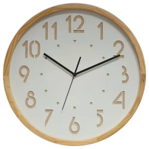 Horloge murale 41 cm cadran bois photo du produit