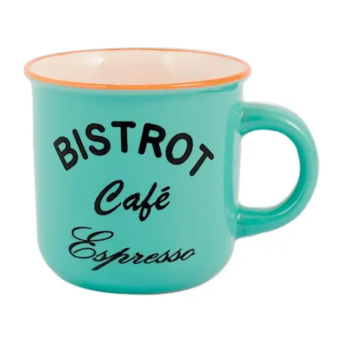 6 Tasses à café grès 12 cl - coloris assortis photo du produit