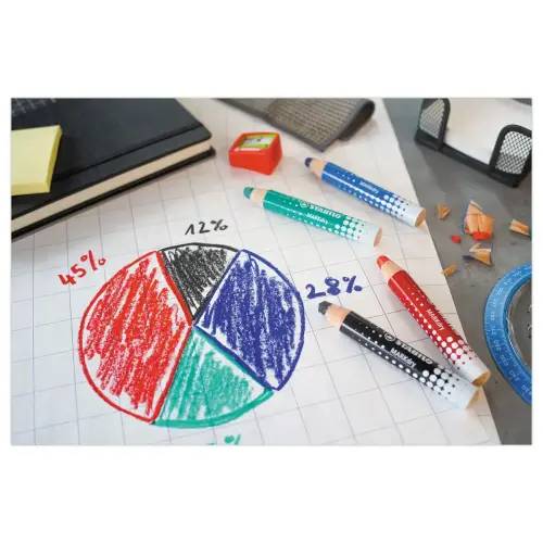 Crayon effaçable à sec MARKdry - Rouge - STABILO photo du produit