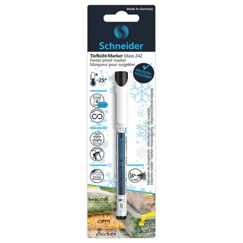 Marqueur sp&eacute;cial surgel&eacute; Schneider - noir photo du produit