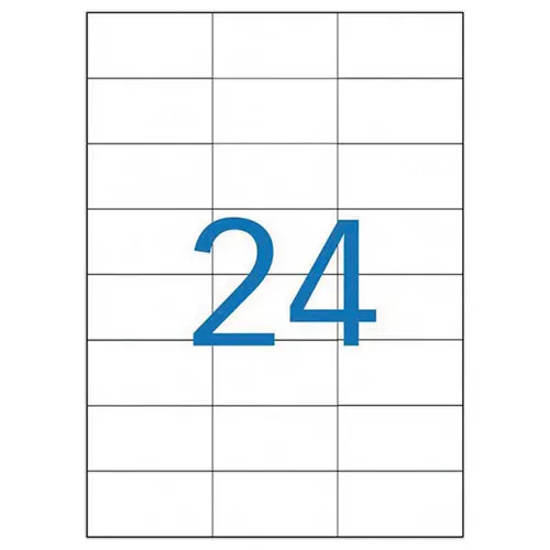 100 planches de 24 étiquettes, 70 x 35 mm, 100% recyclé photo du produit