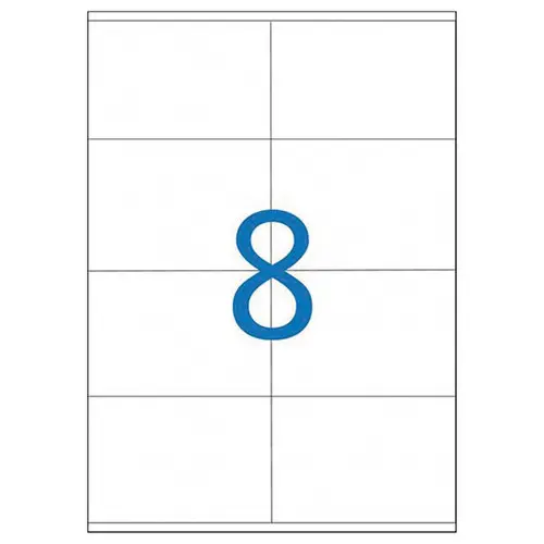 100 Planches de 8 &eacute;tiquettes de signalisation, 105x70 mm, 100% recycl&eacute; photo du produit