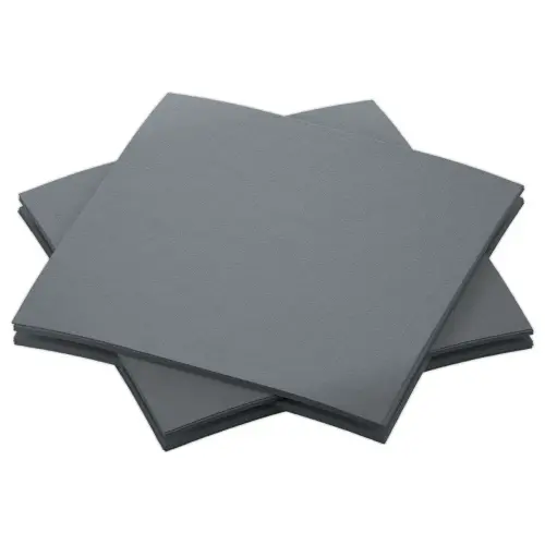 180 Serviettes cocktail - 20 x 20 cm - Gris - DUNI photo du produit