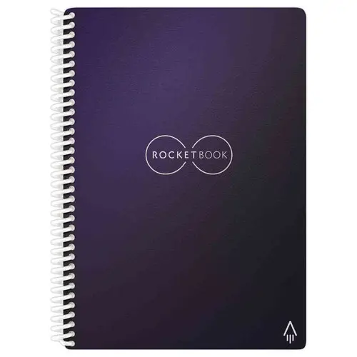 Cahier connecté et réutilisable à l'infini Rocketbook Core Executive - A5 - Bleu foncé - 36 pages - ROCKETBOOK photo du produit