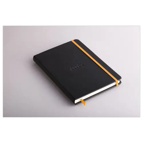 Carnet broché Rhodiarama A5 192 pages - couverture rigide - noir - RHODIA photo du produit