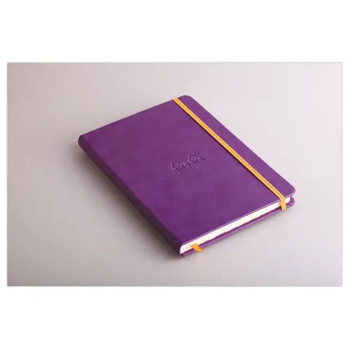 Carnet broch&eacute; Rhodiarama A5 192 pages - couverture rigide - violet - Rhodia photo du produit