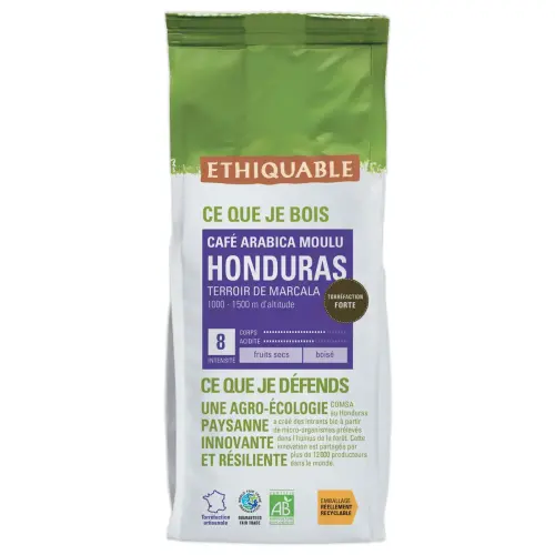 Paquet de caf&eacute; moulu 1kg Honduras Bio photo du produit
