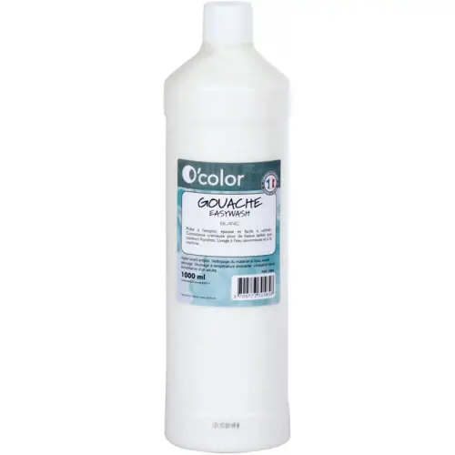 Gouache liquide - 1L - Blanc- O'Color photo du produit