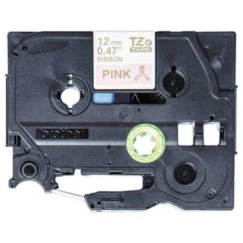 Ruban étiqueteuse tissu or sur rose12 mm (4m) photo du produit