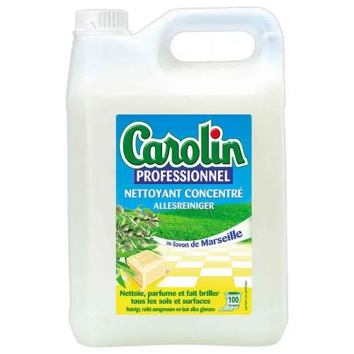 Nettoyant concentré multi-surfaces au savon de Marseille CAROLIN 5L photo du produit