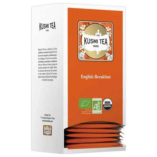 Boîte de 25 sachets de thé Kusmi Tea Bio English Breakfast photo du produit