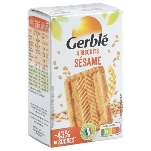 18 Sachets de 4 biscuits - Sésame - Gerble photo du produit