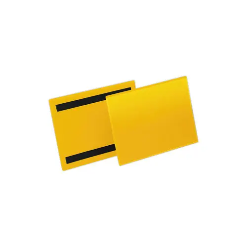 50 Pochettes porte-documents magn&eacute;tiques - A5 paysage - Jaune - DURABLE photo du produit