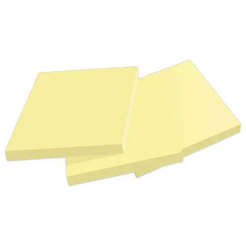 3 Blocs Post-It 4,76 X 4,76 cm, 70 feuilles- jaune photo du produit