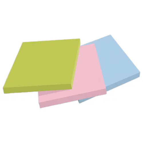 3 Blocs Post-It 4,76 X 4,76 cm, 70 feuilles- assortis photo du produit