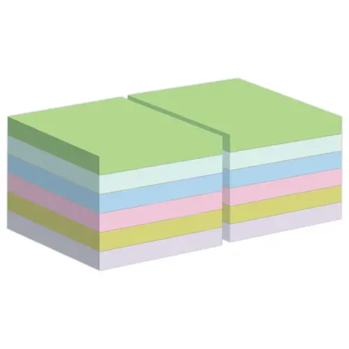 12 Blocs Post-It 7,6 X 7,6 cm, 70 feuilles- assortis photo du produit