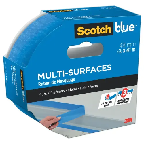 Ruban adhésif de masquage multi-surface sans trace - 41m x 48mm photo du produit