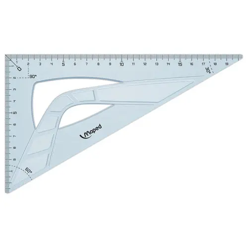 Equerre 60° grand côté 21 cm - GEOMETRIC, en plastique recyclé photo du produit