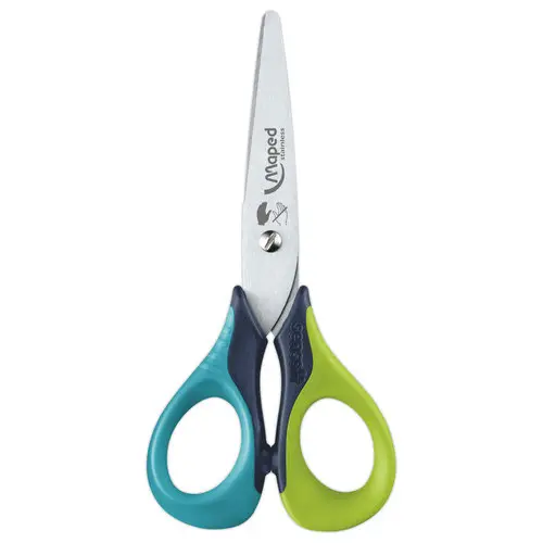 Ciseaux SENSOFT GAUCHER 13 cm, ann souples, assortis, pr&eacute;sentoir photo du produit