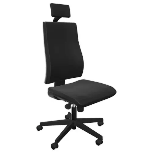 Siège Infinita synchrone noir avec têtière monté photo du produit