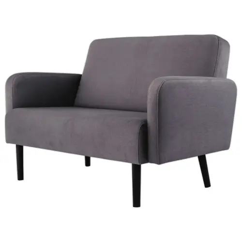 Canapé LISBOA 2 places Tissu gris souris monté photo du produit