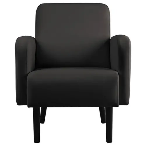Fauteuil LISBOA 1 place Simili cuir noir monté photo du produit