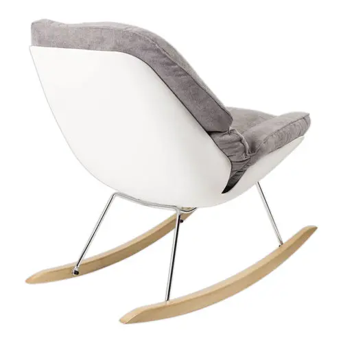 Fauteuil à bascule LAZY tissu gris photo du produit