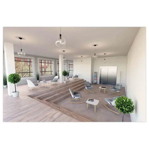 Fauteuil à bascule LAZY tissu gris photo du produit