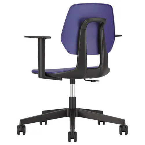 Siège CASHY pivotant dos bas accotoirsfixes bleu photo du produit