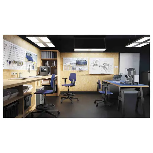 Siège CASHY pivotant dos bas accotoirsfixes bleu photo du produit