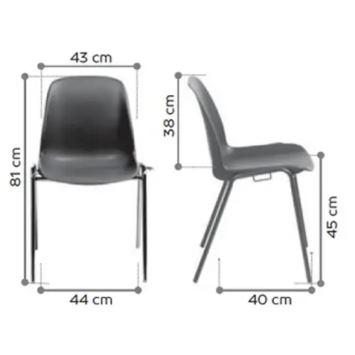 Chaise Charlotte translucide vert photo du produit