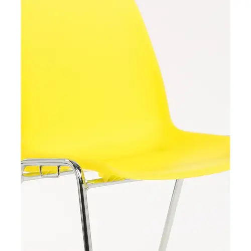 Chaise Charlotte translucide jaune photo du produit