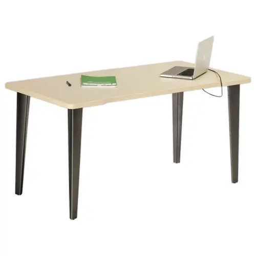 Bureau BORDEAUX 140 x 80 érable - pieds anthracite monté photo du produit