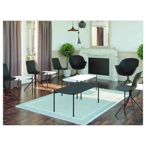 Table basse MEET 50 x 50 Noir pieds noirs photo du produit