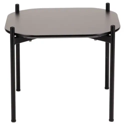 Table basse MEET 50 x 50 Noir pieds noirs montée photo du produit