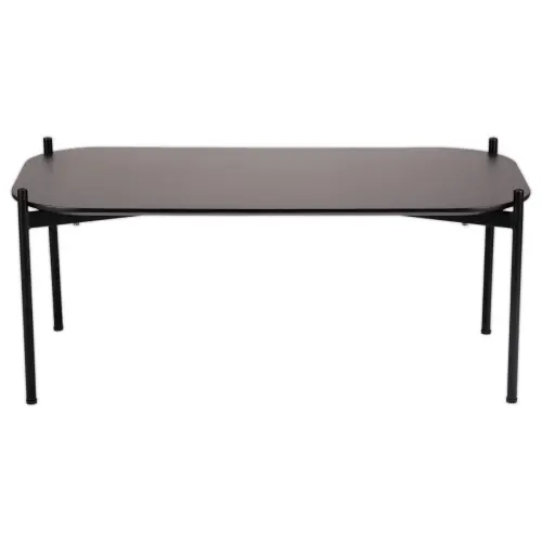 Table basse MEET 100 x 50 Noir pieds noirs mont&eacute;e photo du produit
