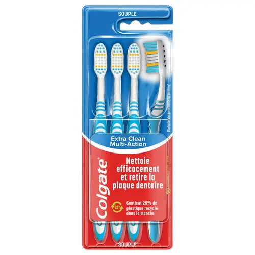 Pack de 4 brosses à dents Colgate Souple photo du produit